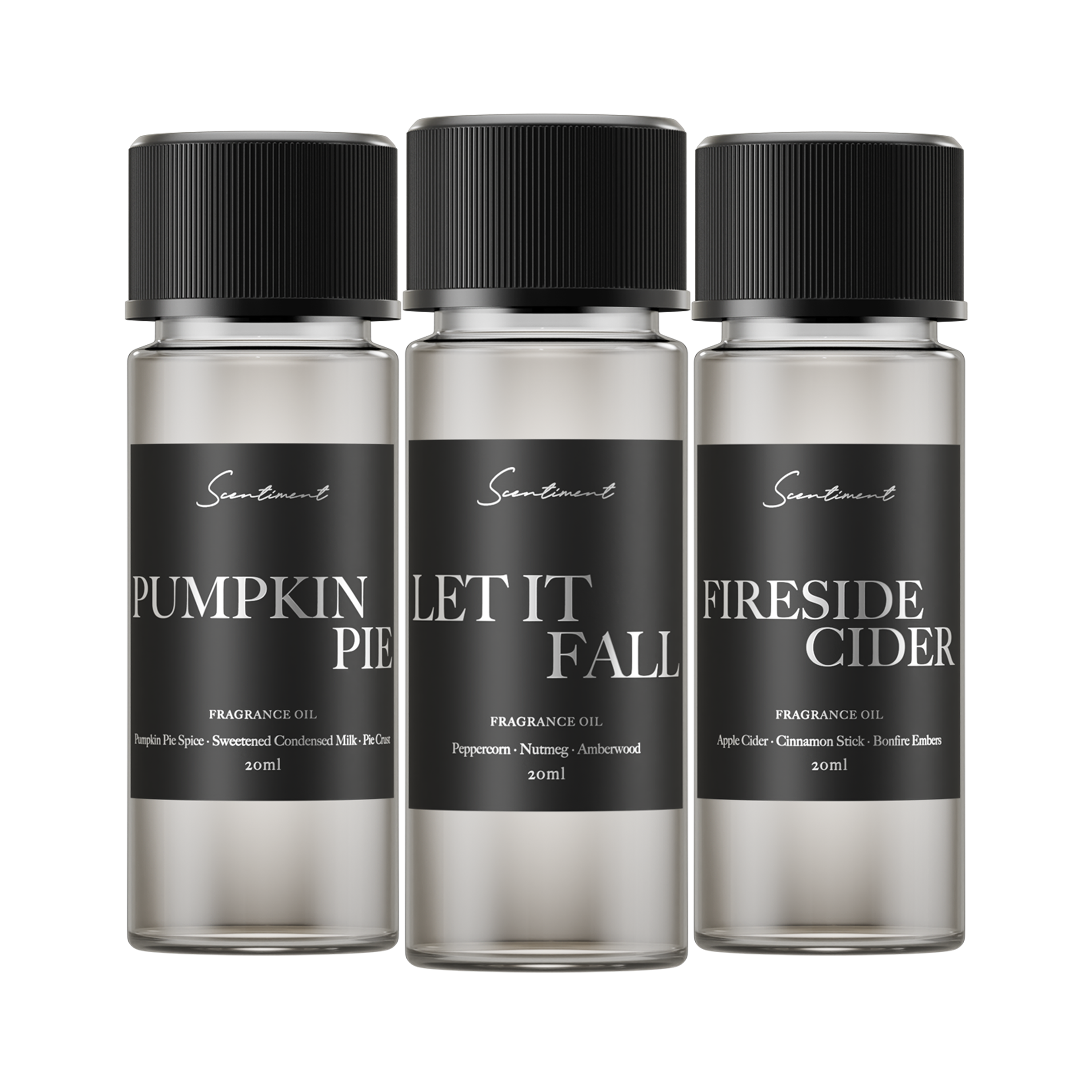 Scentiment Premium Fall Fragrance Oil Top 3 in 20ml bottles