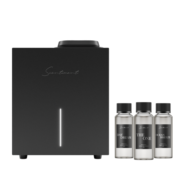 Scentiment Diffuser Pro 2 with Top 3 Hotel Fragrance Oil Bottles in 120 mL