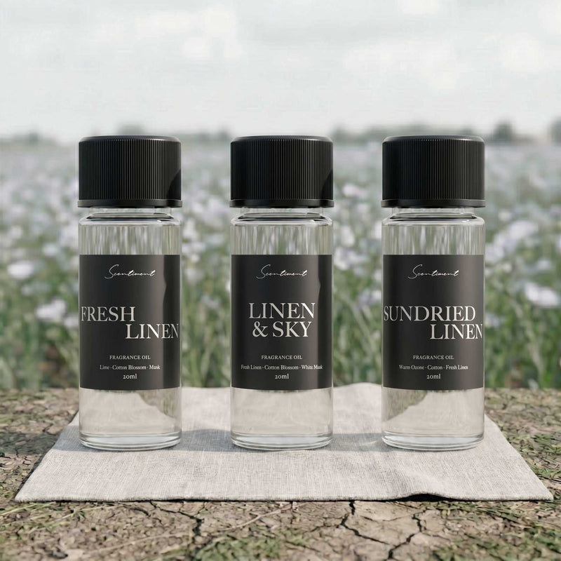 Top 3 Linen Scents Discovery Set in 20 mL Diffuser Oils