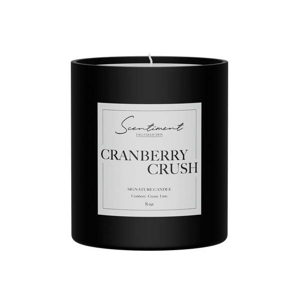 Cranberry Crush Candle 8oz with notes of Cranberry, Cream, Lime