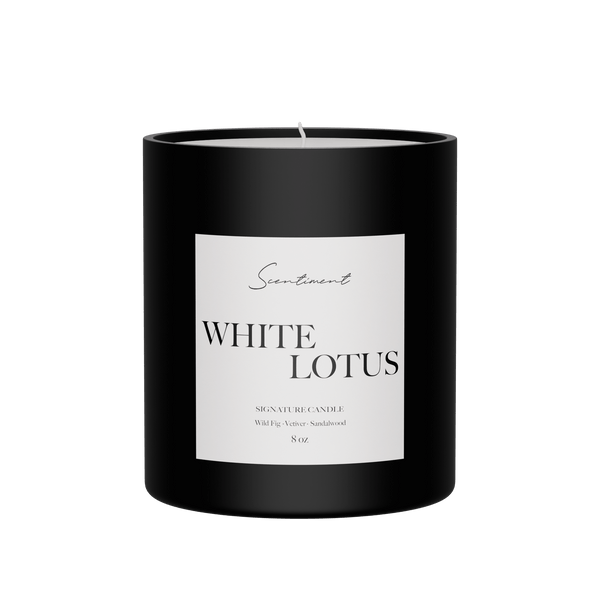 White Lotus 8 oz Scented Candle Inspired by Four Seasons Hotels