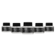 Five car fragrance oil bottles labeled 'Day Dream', 'The One', 'Secret Desires', 'Amalfi Coast' and 'Ocean Breeze'  on a white background.