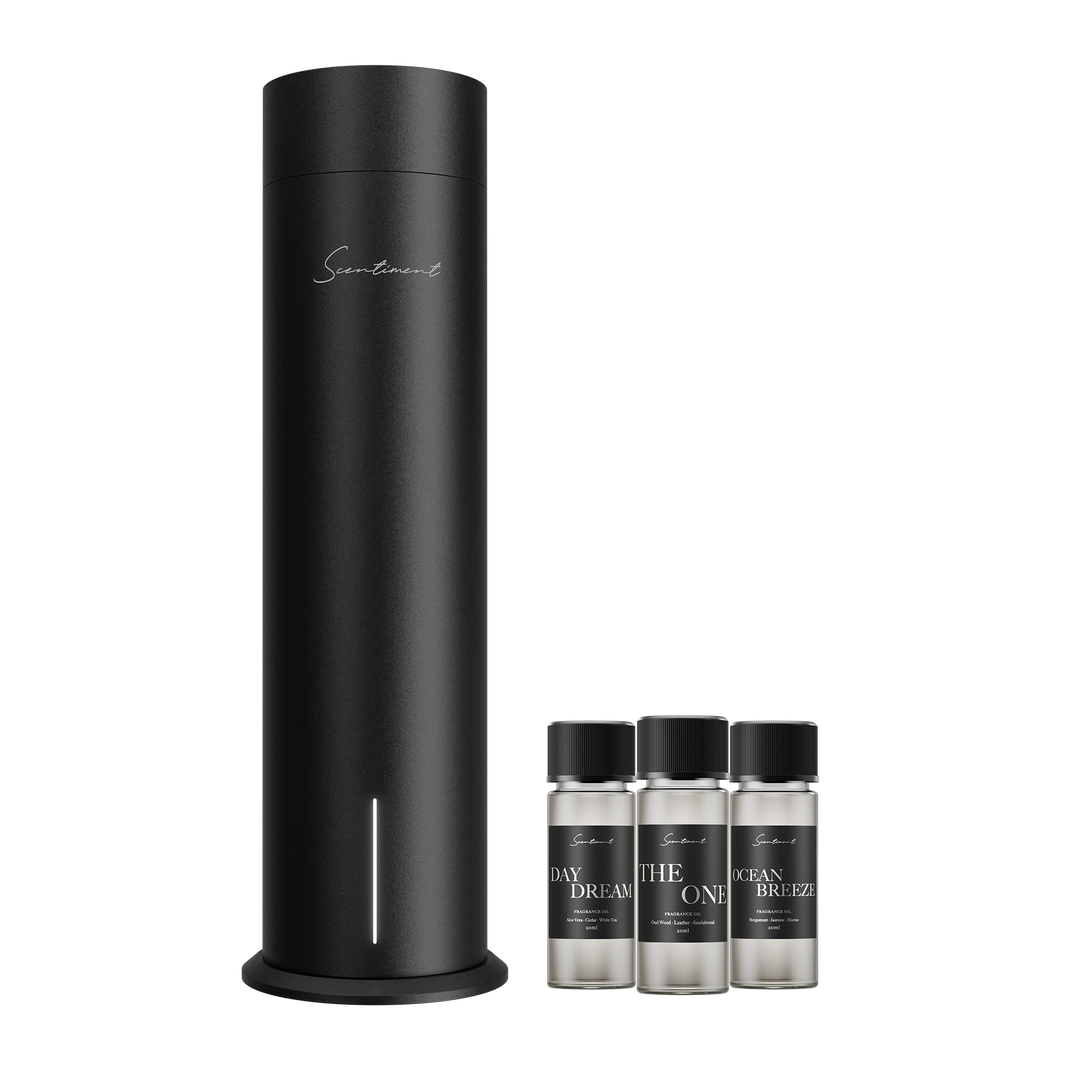 Scentiment Diffuser Air 2 Black - with Top 3 Fragrance Oils Inspired by 5-Star Hotels