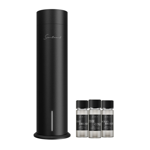 Scentiment Diffuser Air 2 Black - with Top 3 Fragrance Oils Inspired by 5-Star Hotels