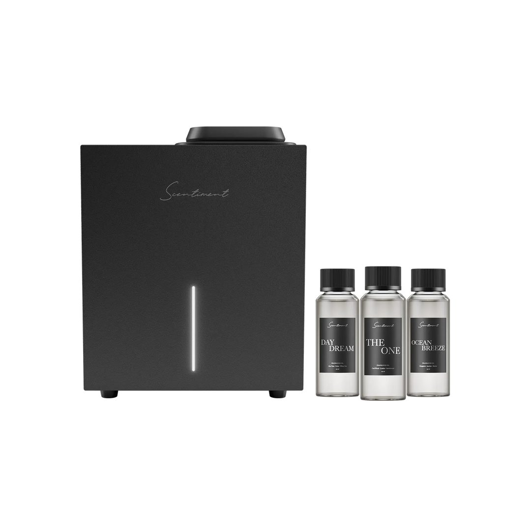 Scentiment Diffuser Pro 2 with Top 3 Hotel Fragrance Oil Bottles in 120 mL