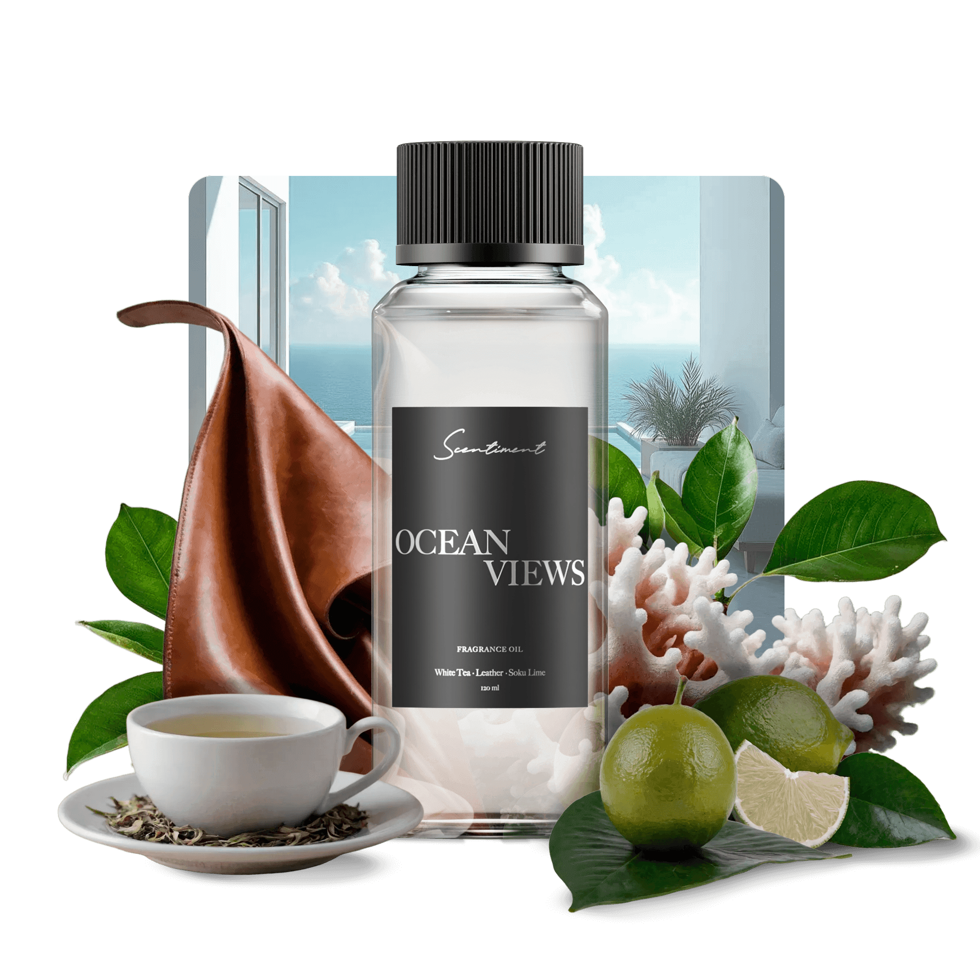 Ocean Views Fragrance Diffuser Oil Inspired by Confidante® Hotel Known As Andaz Miami Beach With Ingredients
