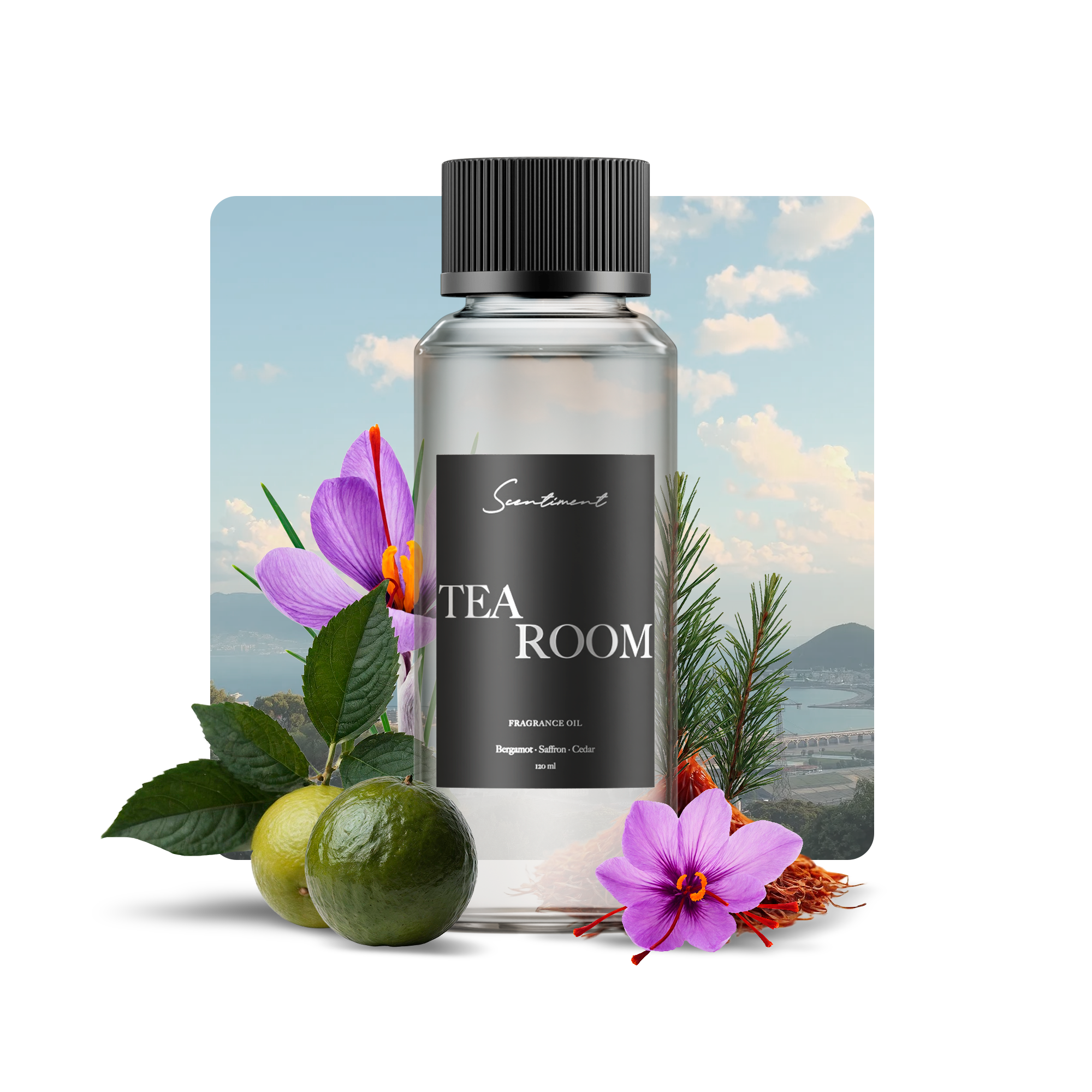 Tea Room Fragrance Diffuser Oil With Ingredients
