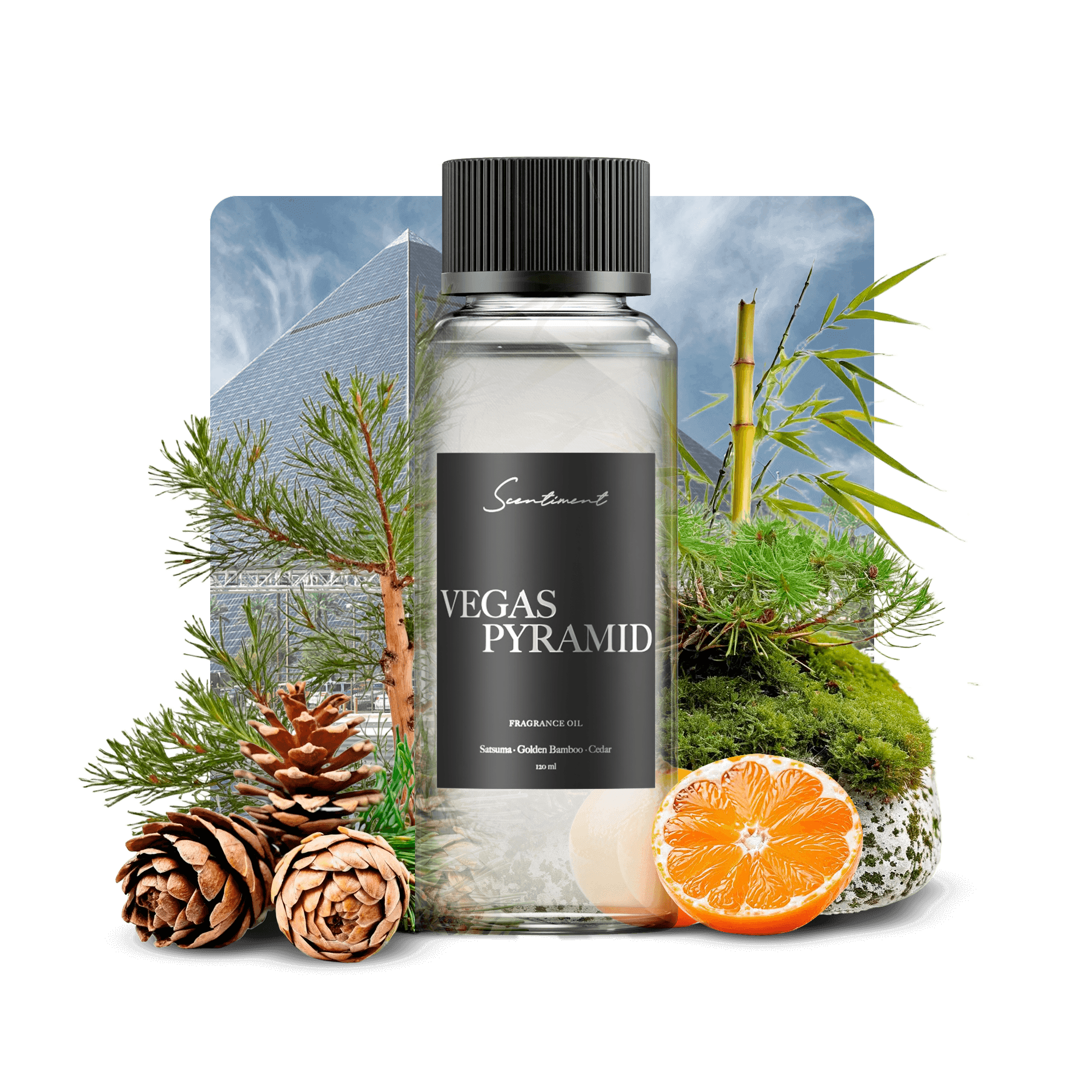 Vegas Pyramid Fragrance Diffuser Oil Inspired by Luxor® Hotel With Ingredients