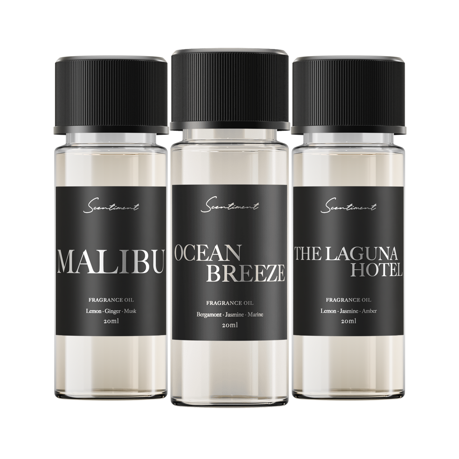 Scentiment 3 20ml Diffuser Oils Inspired by Nobu Hotel, Pelican Hill Resort, Montage Laguna Beach