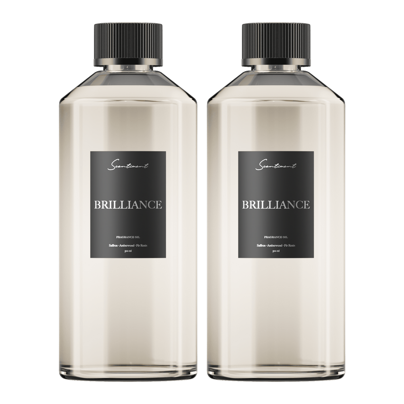 Two Bottles of 500 mL Brilliance Diffuser Oil Inspired by Baccarat Rouge 540®