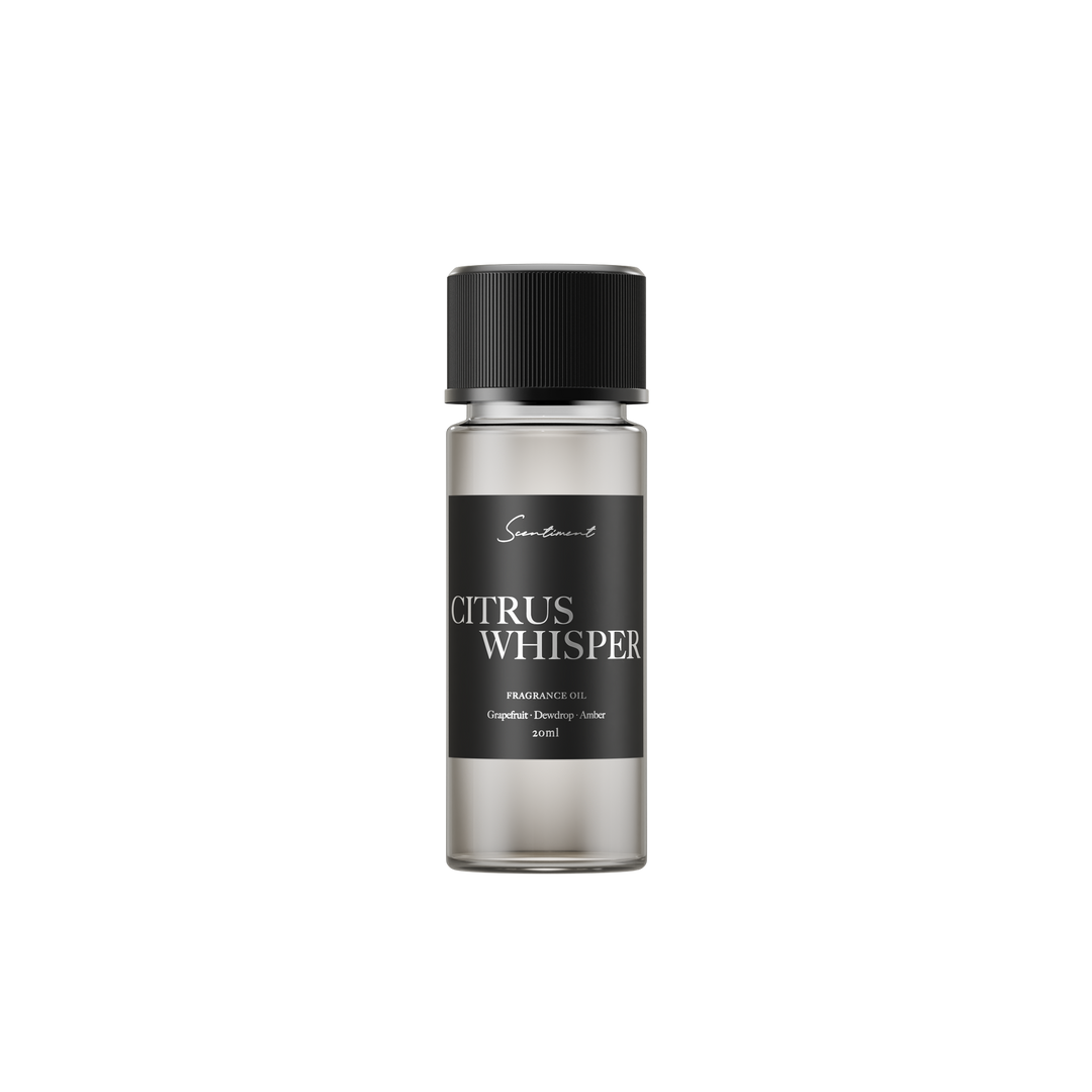 Citrus Whisper 20 mL Fragrance Oil Bottle with notes of Grapefruit, DewDrop, Amber