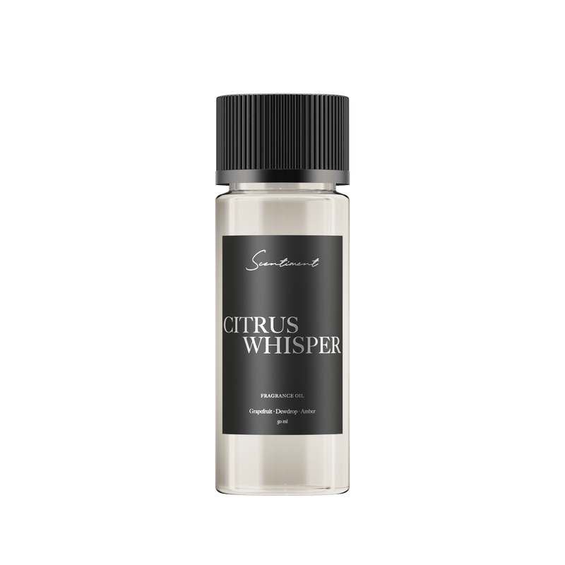 Citrus Whisper 50 mL Fragrance Oil Bottle with notes of Grapefruit, DewDrop, Amber