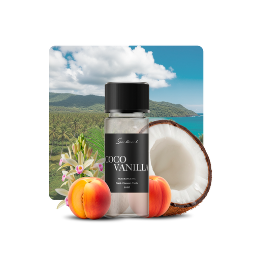 Coco Vanilla Diffuser Oil Inspired by the sweet, creamy scent of Coconut Cream With Ingredients