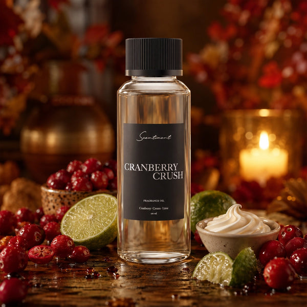 Scentiment Cranberry Crush Holiday Fall Diffuser Oil with notes of Cranberry Cream and Lime
