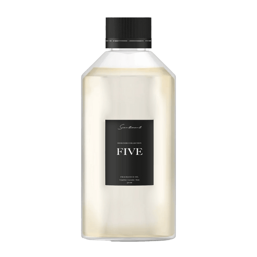 Five, inspired by Chanel No. 5®, with notes of Grapefruit, Lavender, and Musk.