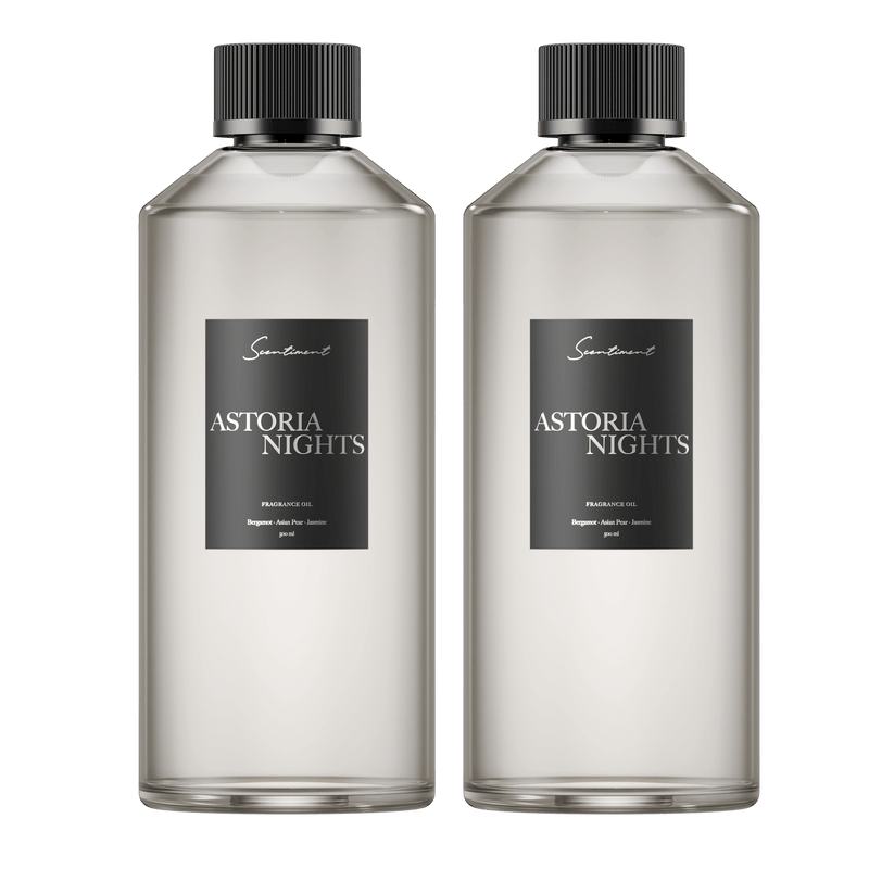 Astoria Nights Fragrance Diffuser Oil Inspired by Waldorf Astoria® in Two 500 mL Bottles