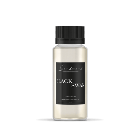 Black Swan Fragrance Oil, inspired by EDITION® New York, with notes of Blonde Woods, Rose, and Black Fig.
