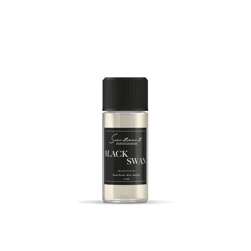 Black Swan Fragrance Oil, inspired by EDITION® New York, with notes of Blonde Woods, Rose, and Black Fig.