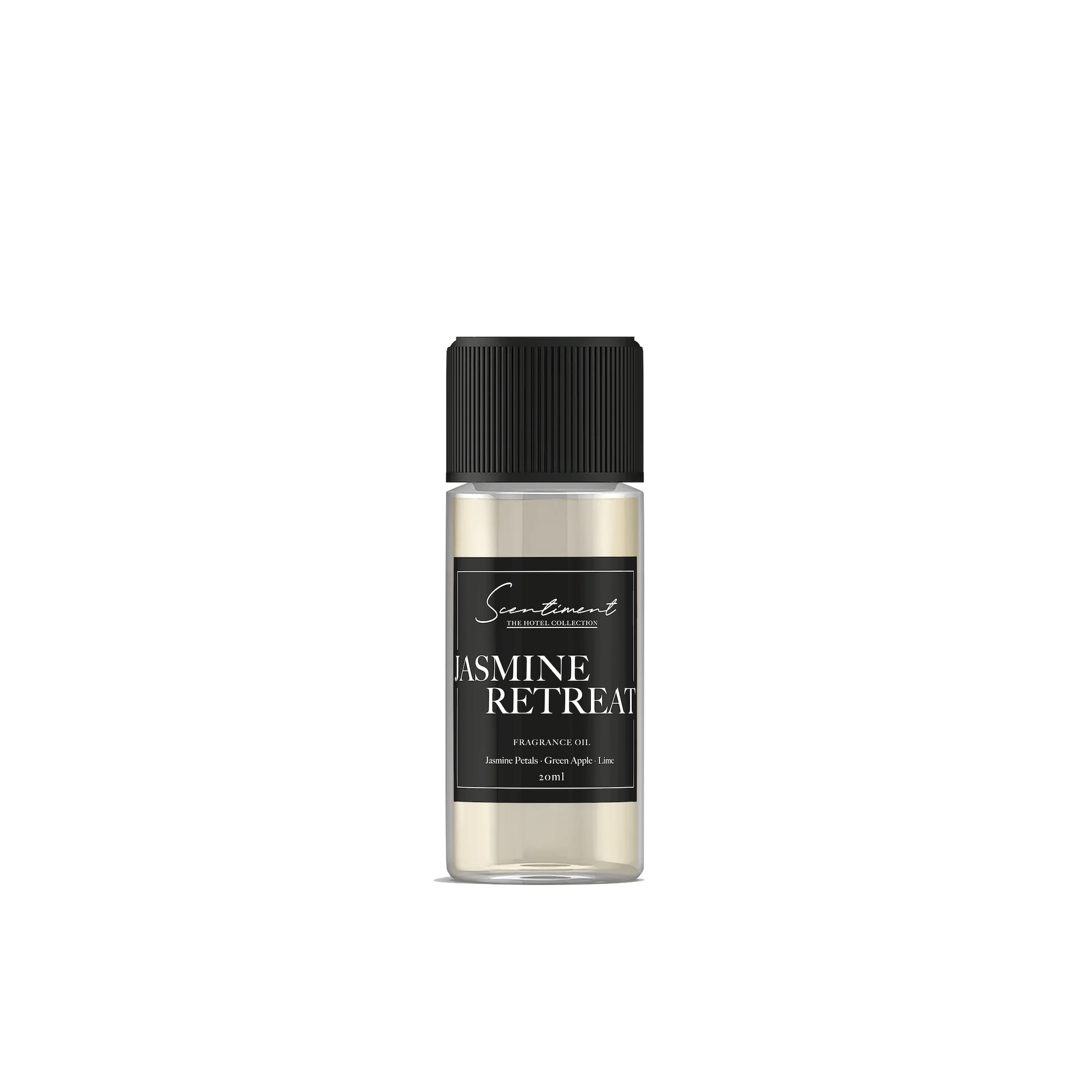 Jasmine Retreat Fragrance Oil, inspired by Hyatt® Hotels. with notes of Jasmine Petals, Green Apple, and Lime.
