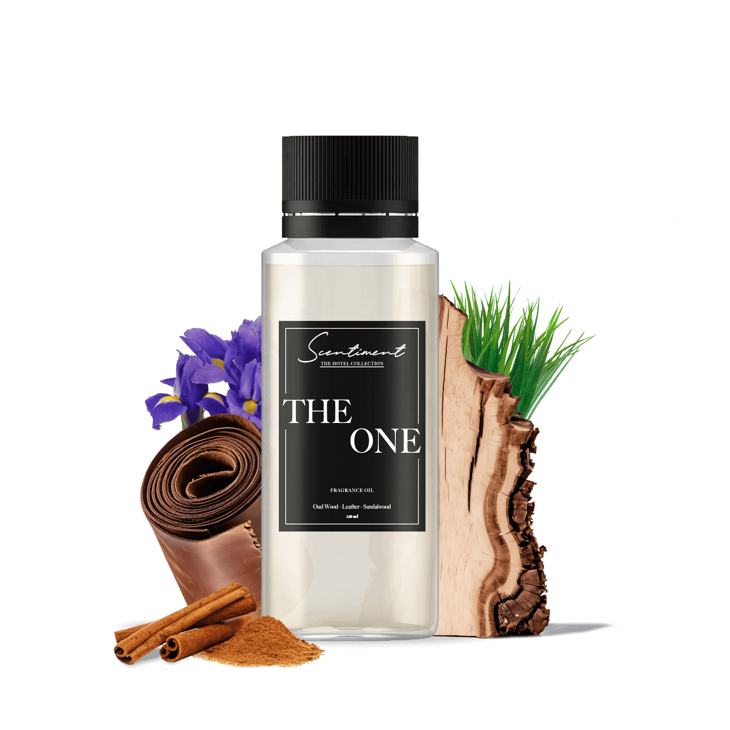 The One Fragrance Oil inspired by The One® Hotel, with notes of Oud Wood, Leather, and Sandalwood.