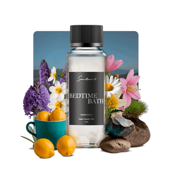 Bedtime Bath lavender and chamomile fragrance oil by Scentiment for sleep