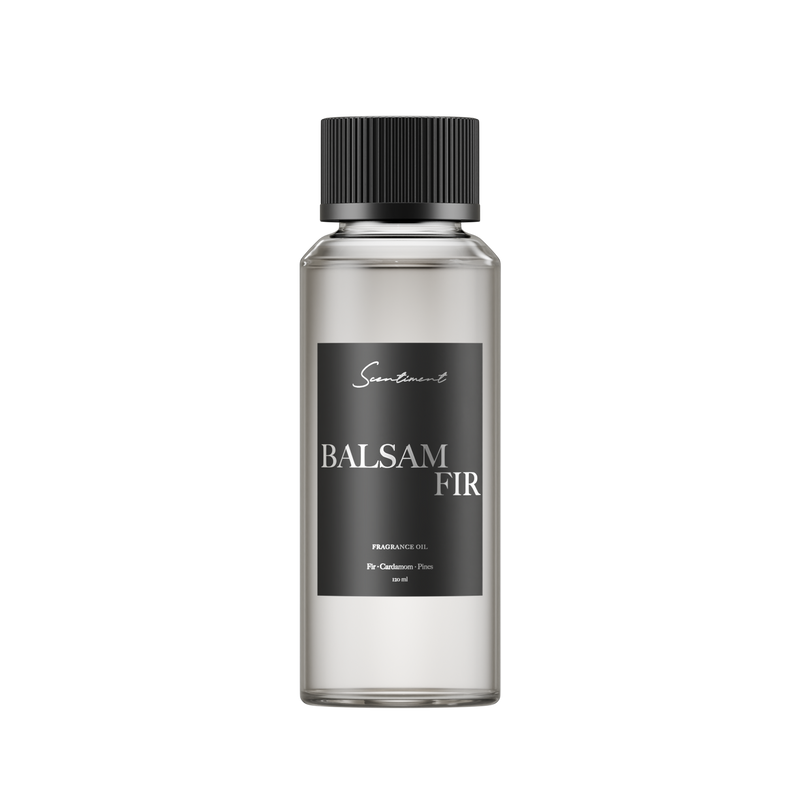 Balsam Fir 120ml Fragrance Oil with notes of Fir Balsam, Pine, Cardamom, Pepper, Scotch Pine