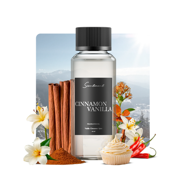 Cinnamon & Vanilla Fragrance Oil 20ml with the notes of Cinnamon, Vanilla
