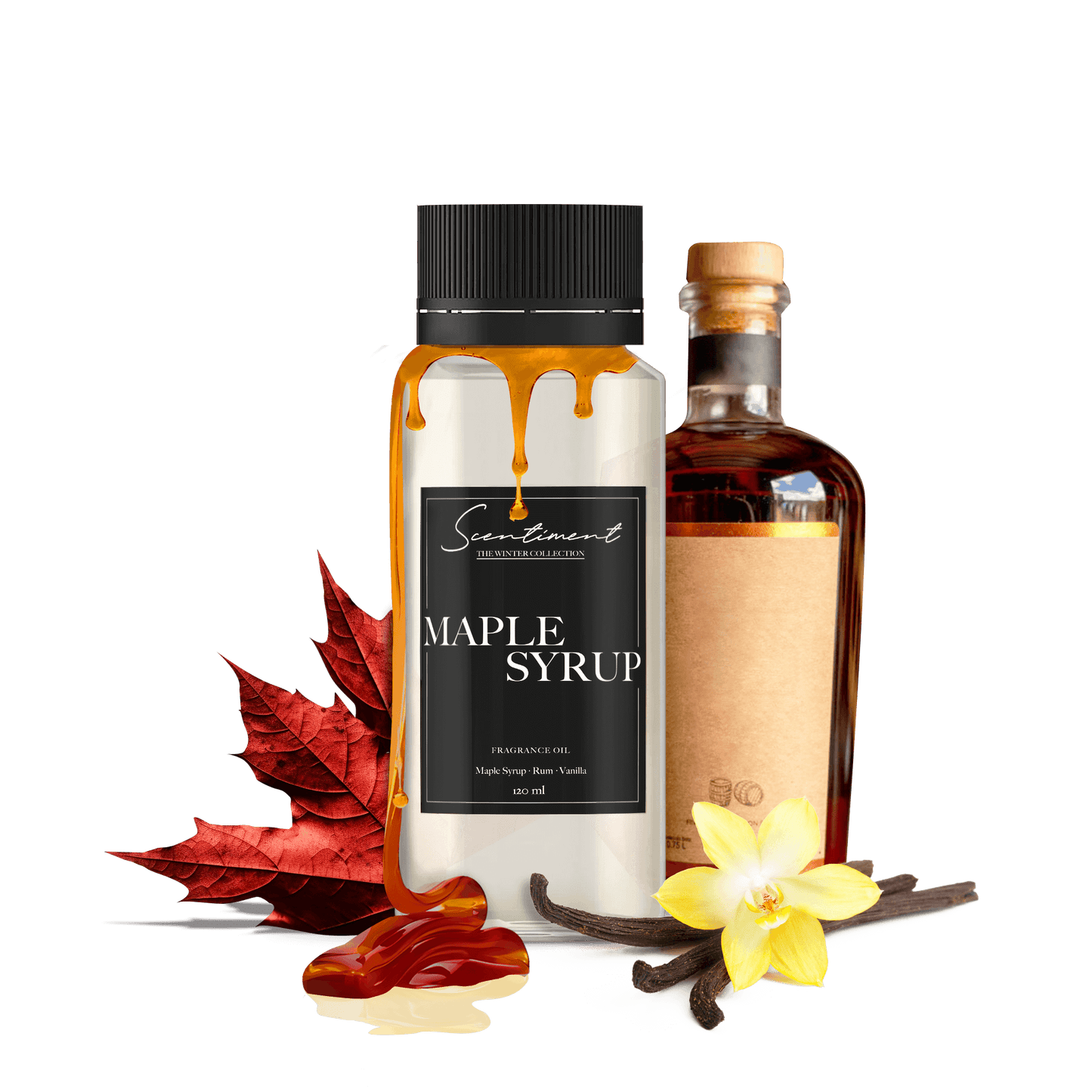 Maple Syrup Fragrance Oil with notes of Maple Syrup, Rum, and Vanilla.