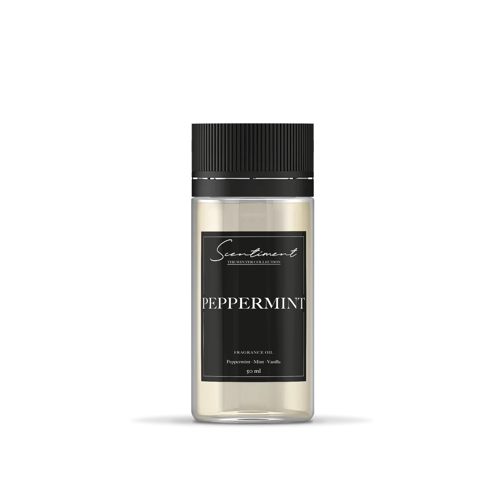 Peppermint Fragrance Oil with notes of Peppermint, Mint, and Vanilla.