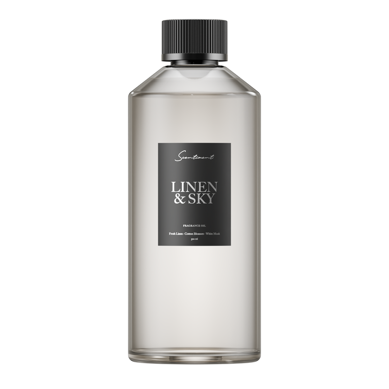 Linen & Sky Fragrance Diffuser Oil in a 500mL Bottle