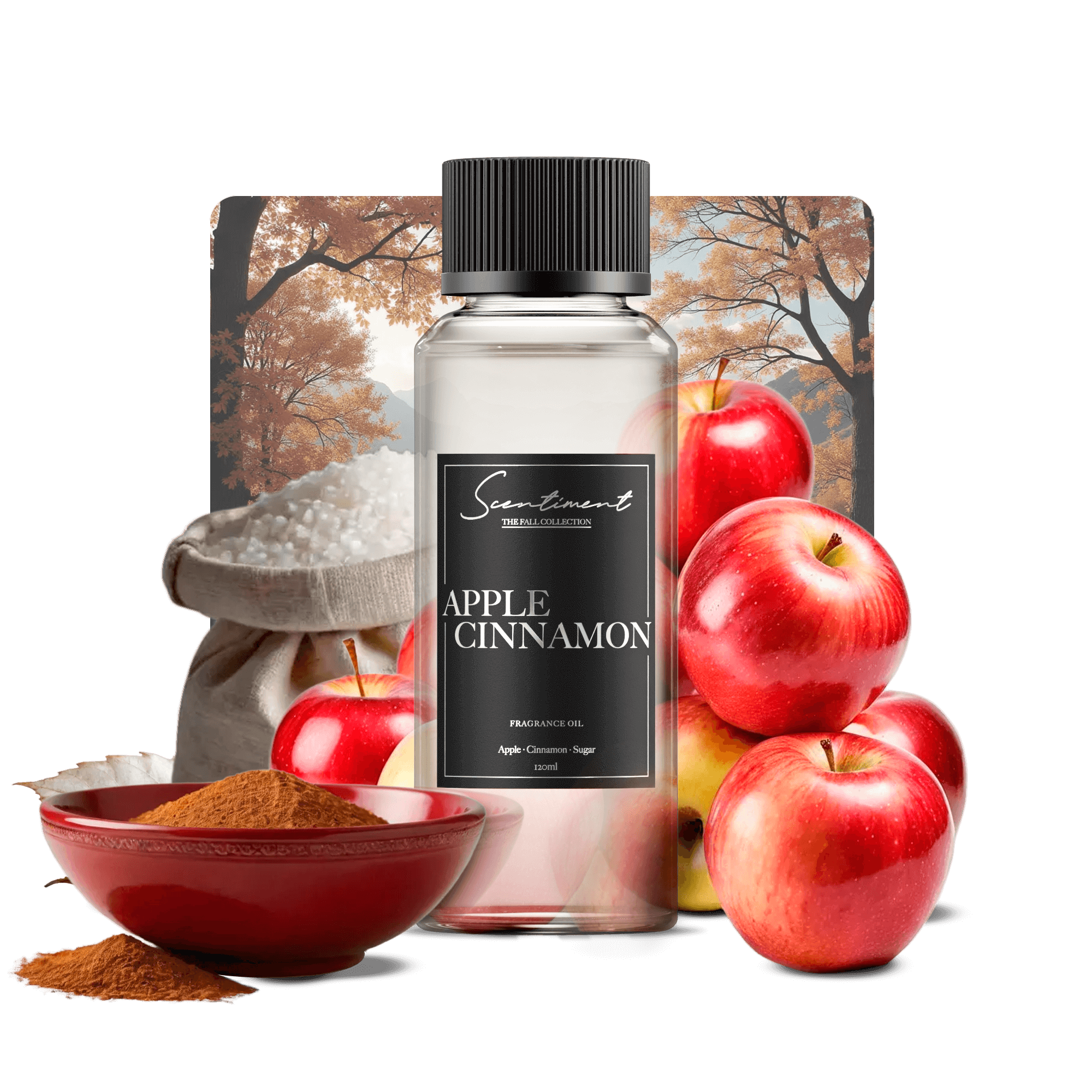 Apple Cinnamon Fragrance Oil with notes of Apples and Cinnamon
