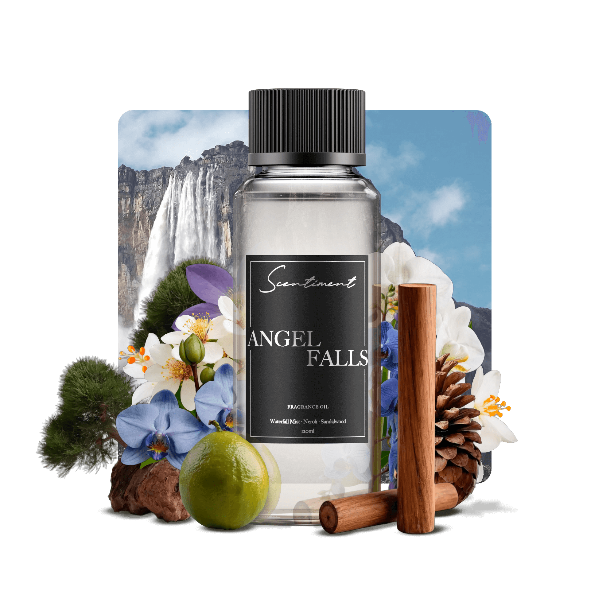 Angel Falls Fragrance Oil with notes of Waterfall Mist, Jasmine, Musk