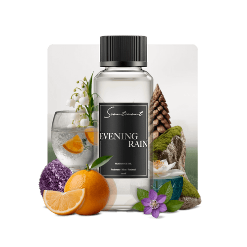 Evening Rain Fragrance Oil with notes of Dewy Citrus, Moss, Earthy Musk