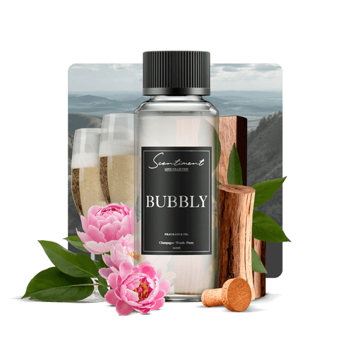 Bubbly Fragrance Oil with notes of Champagne, Woods, Peony