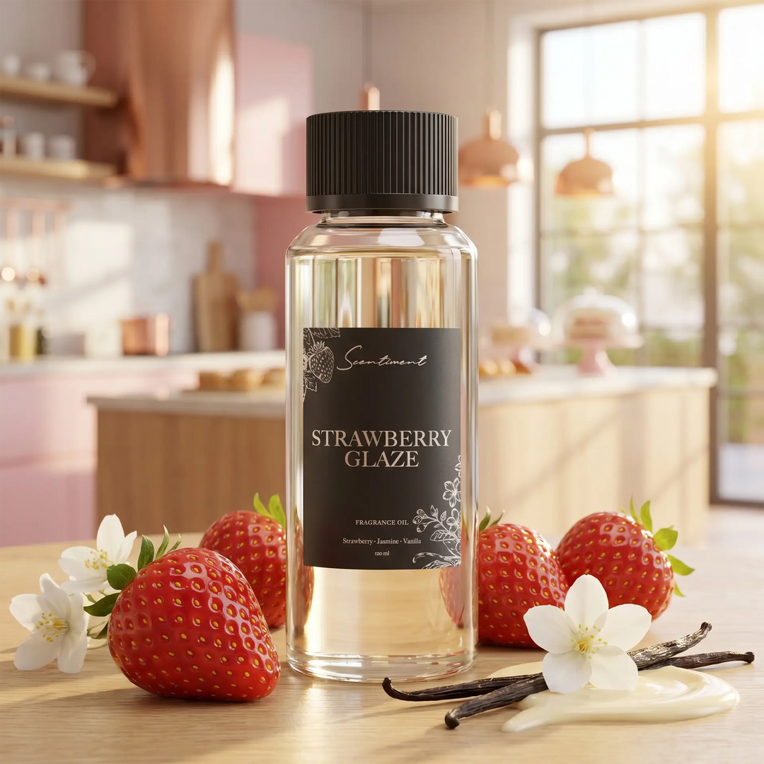 Scentiment Strawberry Glaze Diffuser Oil with notes of Strawberry, Jasmine, Vanilla