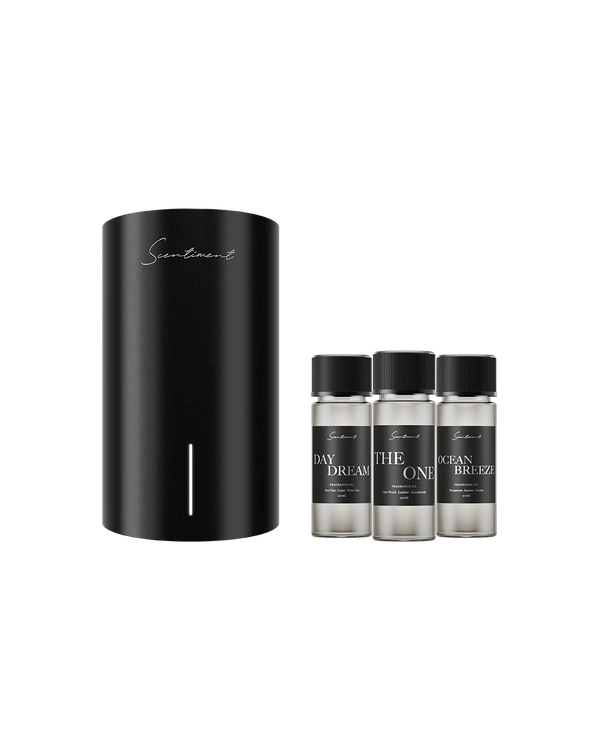 Matte Black Scentiment Scent Diffuser Mini 2 LE and top 3 hotel fragrance oils
