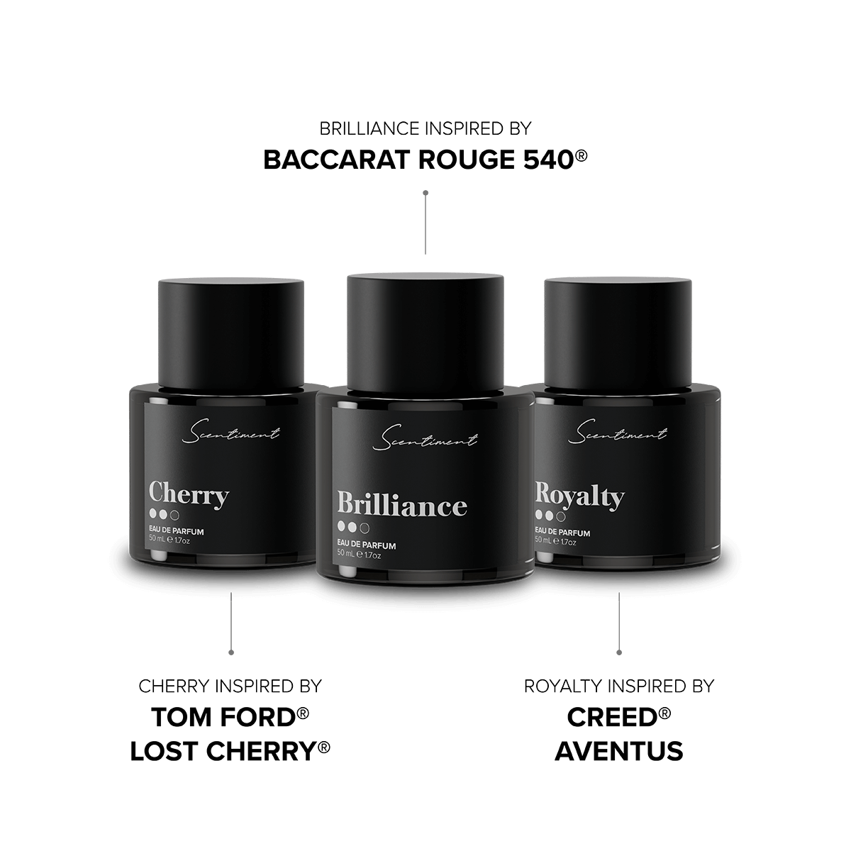 Men's Cologne Top 3 Fragrances Inspired by Baccarat Rouge 540, Tom Ford Lost Cherry, and Creed Aventus