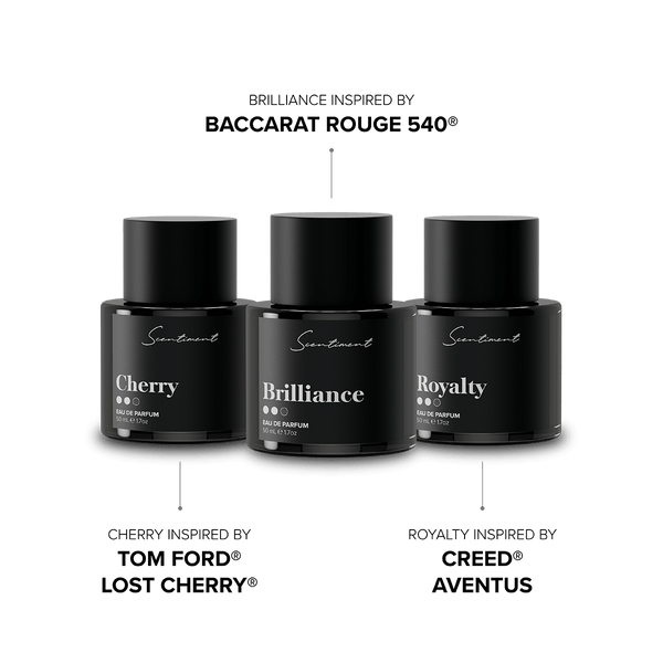 Men's Cologne Top 3 Fragrances Inspired by Baccarat Rouge 540, Tom Ford Lost Cherry, and Creed Aventus