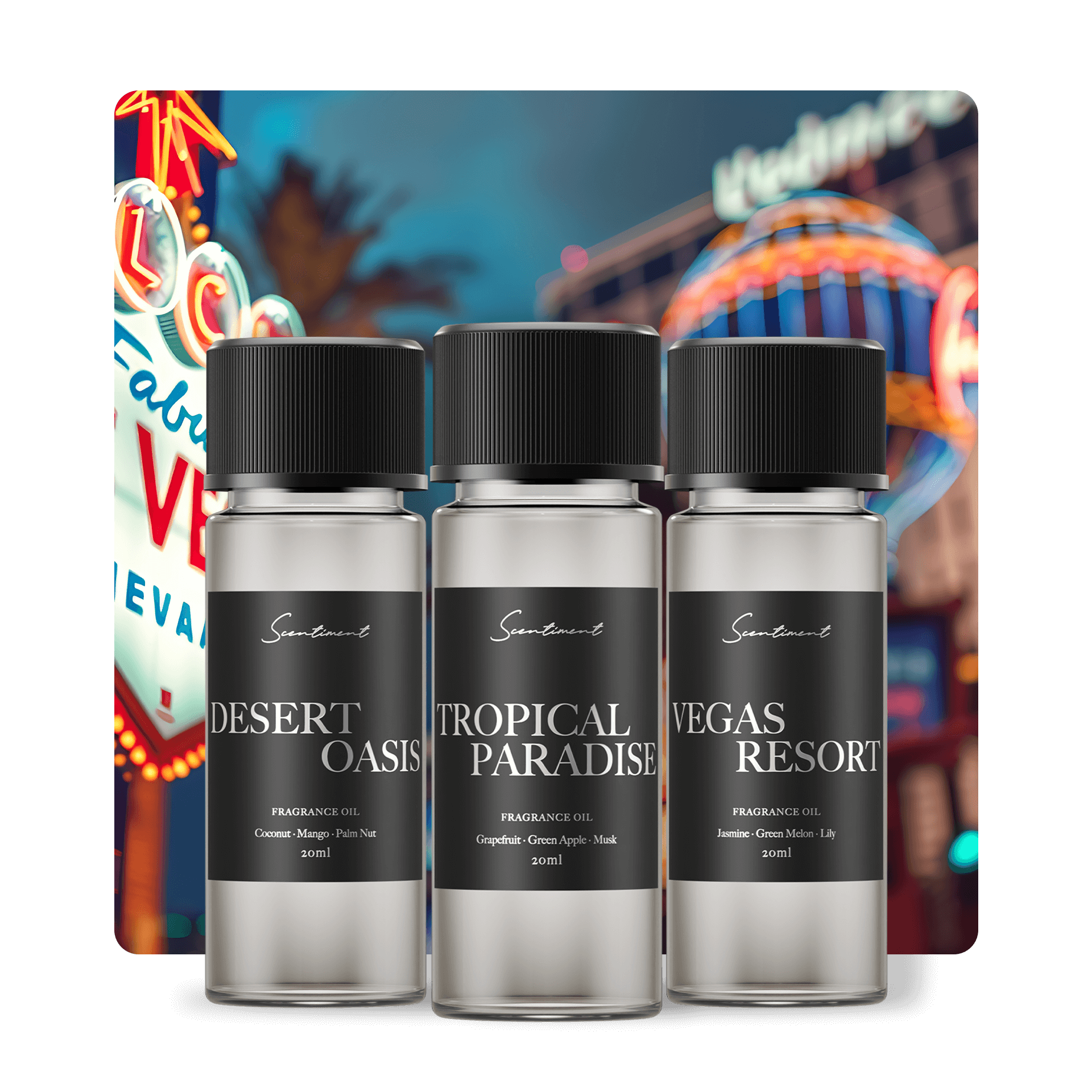 Scentiment Las Vegas Diffuser Oils Inspired by The Mirage, Wynn, Bellagio and more