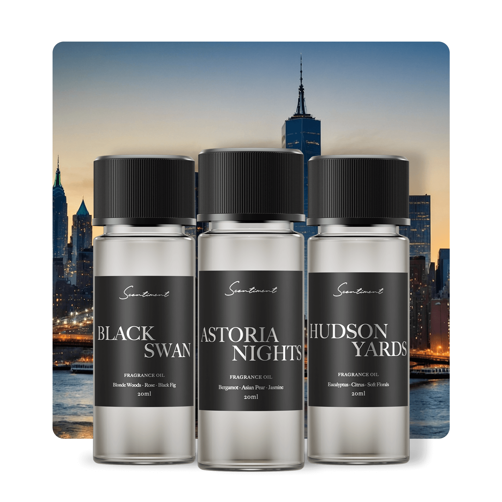 Scentiment New York Diffuser Oils Inspired by NY EDITION®, Waldorf Astoria New York, Equinox Hotel & more