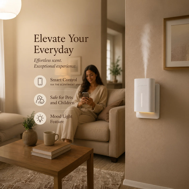 Scentiment Wall Plug In Diffuser - Smart Control, Safe and Clean, Mood Light