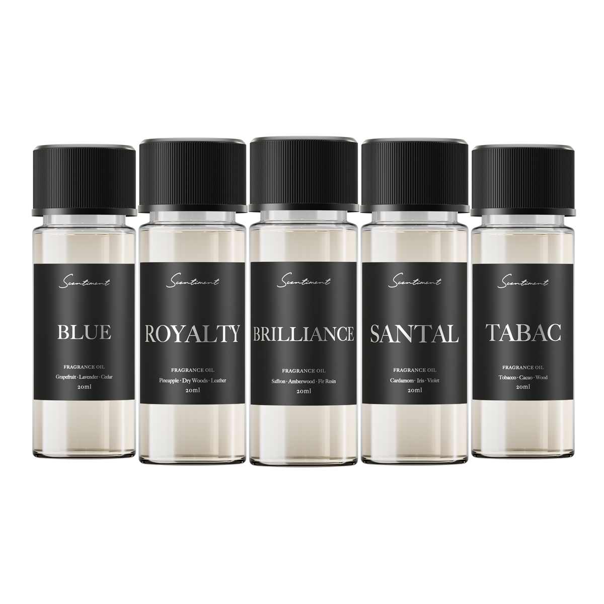 SCENTIMENT 7sec 香水 ギフトボックス Baccarat Rouge 540, Santal 33, Creed Aventus Inspired Diffuser Oil